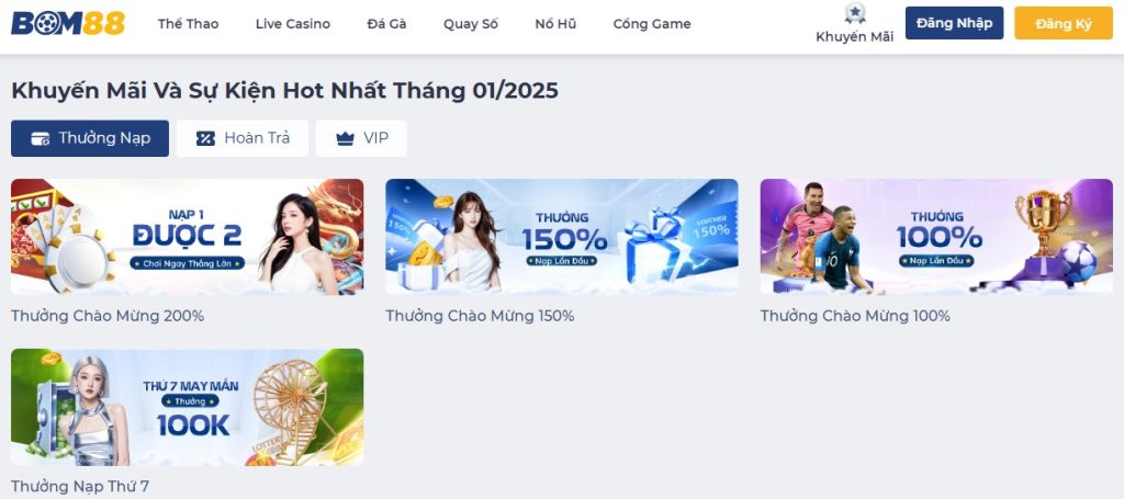 Những chương trình khuyến mãi cực hot tại BOM88